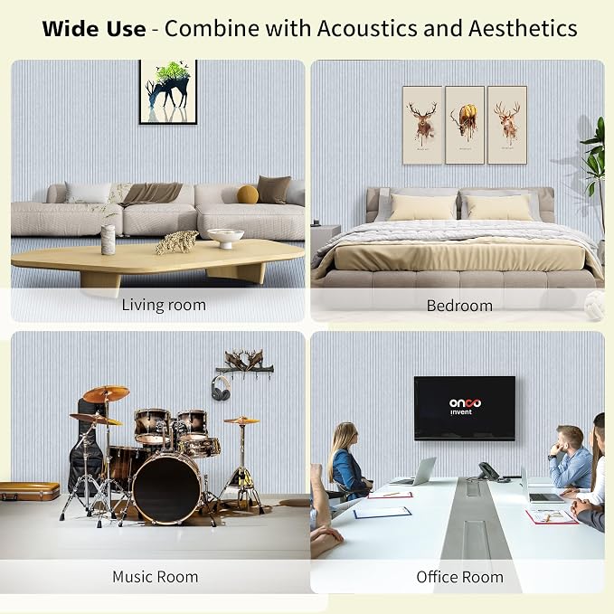 Acoustic Panels, 10 Pack Sound Panels, High-Density Large Acoustic Panels - Image 4