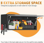 Metal Garage Wall Cabinet with Up-Flip Door, Wall-Mounted Steel Storage Cabinet - Image 3