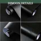 Dimoon 17.7''x118'' Peel and Stick Wallpaper Black Contact Paper - Image 2