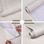 White Wood Contact Paper for Cabinets and Drawers Wood Grain Peel and Stick - Image 4