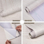 White Wood Contact Paper for Cabinets and Drawers Wood Grain Peel and Stick - Image 6