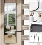 Full Length Door Mirror 14x48, Metal Frame - Image 6