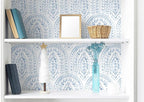 EeeComing Blue Peel and Stick Wallpaper Boho Wall Paper Peel and Stick Modern - Image 3