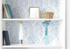 EeeComing Blue Peel and Stick Wallpaper Boho Wall Paper Peel and Stick Modern - Image 3