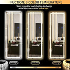 Hasipu Full Length Mirror with Lights, Full Body Dressing Standing, Hanging - Image 3