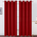 LEMOMO Red Thermal Blackout Curtains/52 x 108 Inch/Set of 2 Panels Room by Lemomo