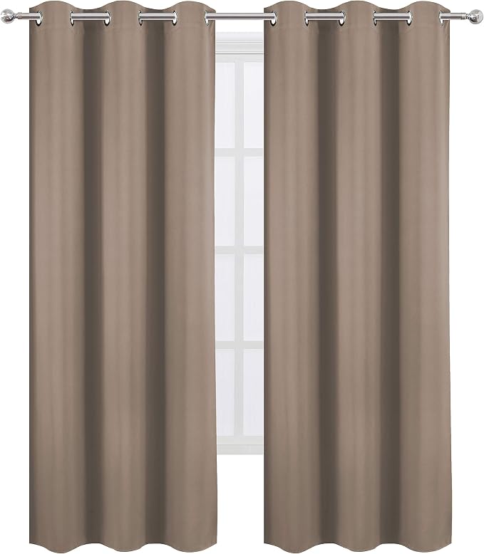 LEMOMO Cappuccino Thermal Blackout Curtains/38 x 84 Inch/Set of 2 Panels Room - Image 2