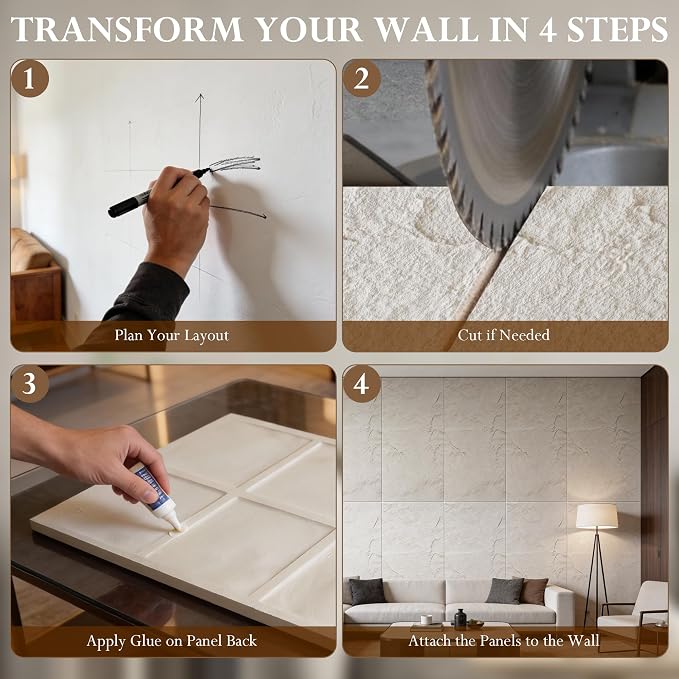 3D Faux Stone Wall Panels, Waterproof Stone Texture Panels - Image 5