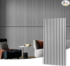 Art3d 2 Wood Slat Acoustic Panels by Art3d