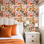Jeweluck Floral Peel and Stick Wallpaper Vintage Floral Contact Paper Peel and - Image 4