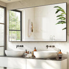TRAHOME Bathroom Vanity Mirror for Wall, HD Shatterproof Glass, Hangs - Image 2