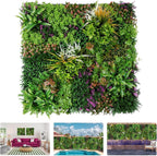 1PC 40"x 40" Artificial Grass for Wall, 3D Faux Boxwood Hedge Panels Green Wall by FOSZMAC
