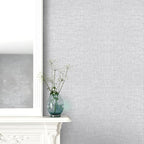 Light Grey Grasscloth Peel and Stick Wallpaper, Textured Vintage Contact Paper - Image 4