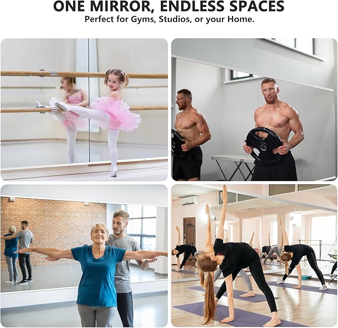 TRAHOME Home Gym Mirror for Wall, Home Gym, Living Room - Image 3