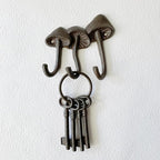 Rustic Mushroom-Shaped Decorative Wall Hook Rack Hangers - Image 6