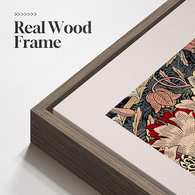 Framed William Morris Gallery Wall Art Set of 5, Vintage Colorful Botanical - Image 5