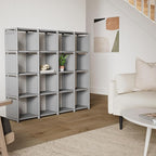 Mavivegue Book Shelf, 16 Cube Storage Organizer, DIY Bookcase, Metal Cube - Image 2