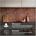 CONCORD WALLCOVERINGS ™ Retro-Art 3D Faux Brick Wall Panels - Image 4