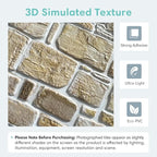 Commomy 10 Pcs 3D Stone Wall Panels Peel and Stick - Image 3