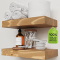 BAOBAB WORKSHOP Natural Wood Floating Shelves by BAOBABWORKSHOP