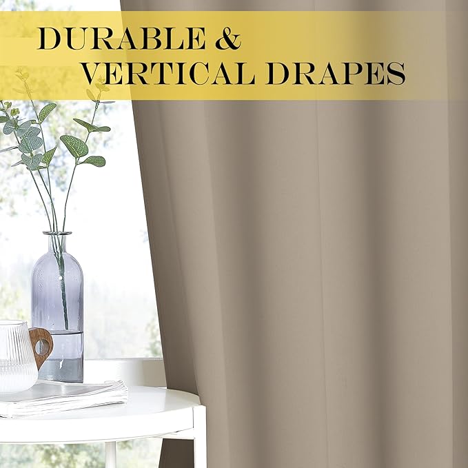 NICETOWN Sliding Door Window Treatment Blackout Patio Door Curtain Panels - Image 6