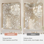 USHOWER Gold Bathroom Mirror 24"x36", Brushed Gold Rounded Rectangle Mirror - Image 5