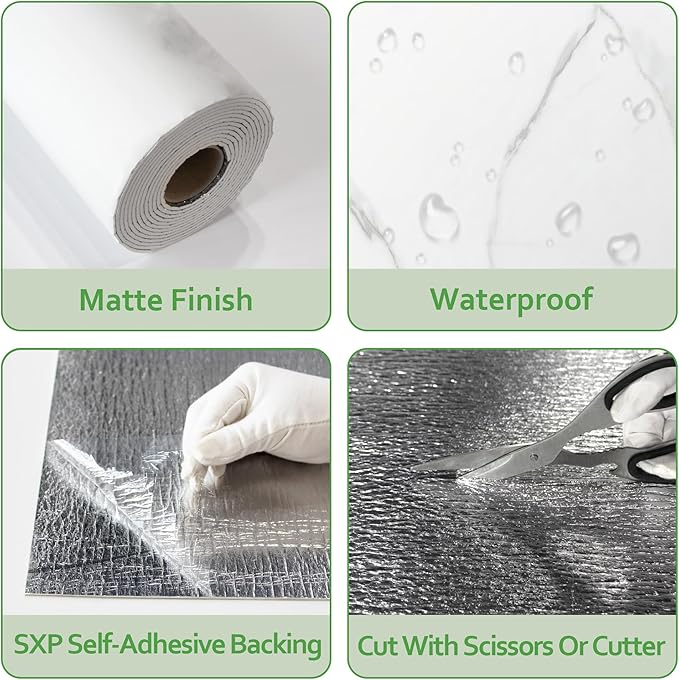 Marble Peel and Stick Waterproof Wall Paneling, Covers 38.75 Sq. Ft. - Image 4