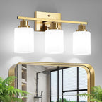Ascher Bathroom Light Fixtures, 3-Light Vanity Light Over Mirror, Wall Lamp by Ascher