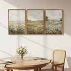 Framed Christian Wall Art Set of 3, Large Wildflower Bible Verse Canvas Prints - Image 3