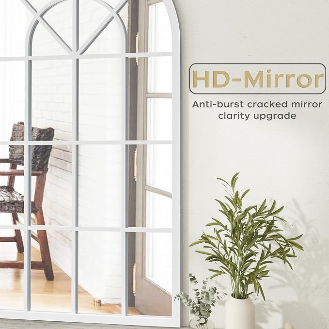 Arch Wall Mirror Mounted Decorative, Arched Window Pane Mirror - Image 5