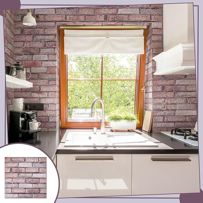 12PCS 3D Wall Panels Peel and Stick Foam Faux Brick Wall Panels, Self-Adhesive - Image 7