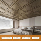WOWSTAR 12-Pack 24"x24" Drop Ceiling Tiles, Waterproof Glue up Ceiling Panels - Image 2