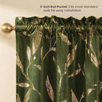 NICETOWN Olive Green Velvet Curtains - Image 4
