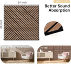 Mollywell Art Acoustic Wall Panels, 24x24 Inch 8 Pack, Wood Veneer, Sound - Image 5