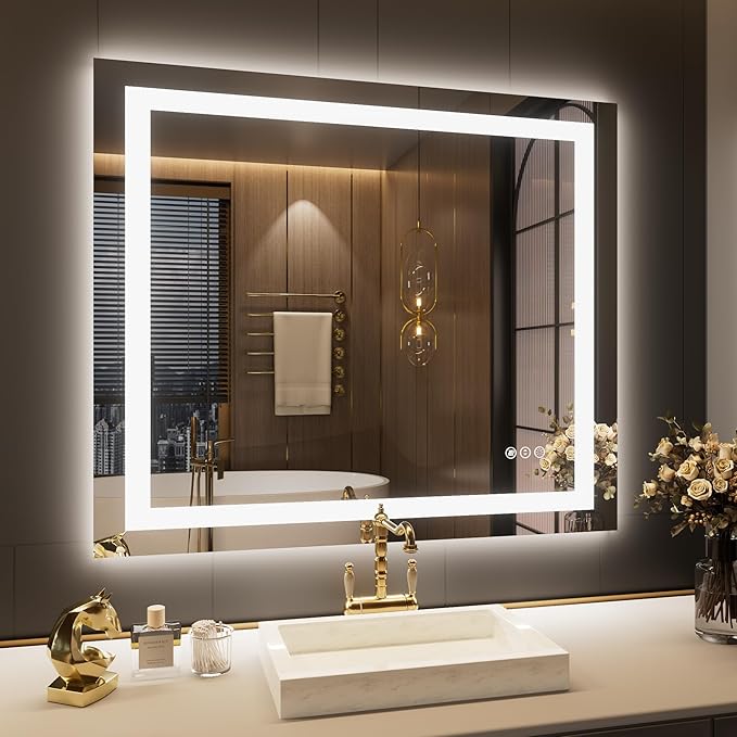 LOAAO 40"x34" LED Bathroom Mirror by LOAAO