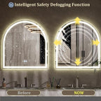 BEAUTYPEAK 34x30 LED Arch Bathroom Mirror - Image 2