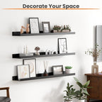 upsimples Floating Shelves for Wall, 35.5 Inch Shelves for Decor Storage Set of - Image 4