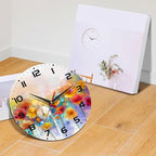 Clock for Living Room, Vintage Wild Floral Wall Clock Vintage Wooden Wall Clock - Image 6