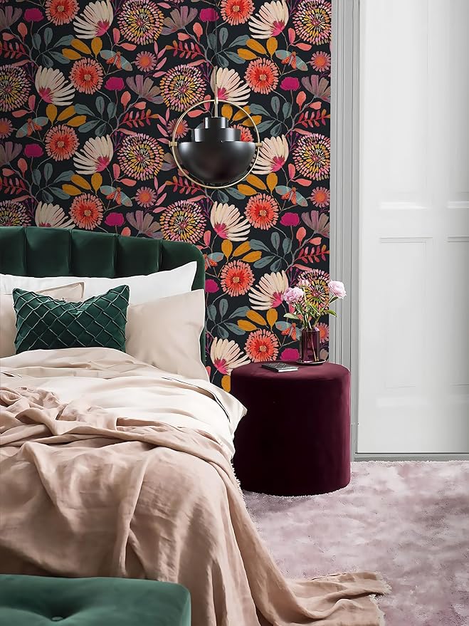Wallpaper Peel and Stick Floral Wall Paper Removable Waterproof - Image 6
