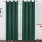 LEMOMO Blackout Curtains 66 x 84 inch/Dark Green Curtains Set of 2 by Lemomo