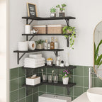 Fixwal Corner Shelves Wall Mounted Set of 5, Floating Shelves - Image 6