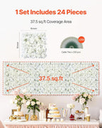 VEVOR 3D Flower Wall Panel, Artificial Floral Wall Background Mesh Backing Mat - Image 6