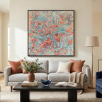 Extra Large Framed Colorful Abstract Wall Art - Image 5