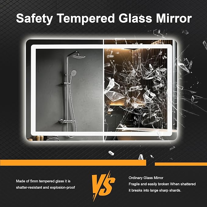 TRAHOME 36"x24" LED Bathroom Vanity Mirror - Image 6