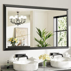 Briivue 60x36 Inch Black Bathroom Mirror by Briivuemodernmirrors
