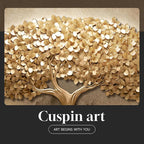 Large Framed Gold Tree of Life Wall Art - Image 7