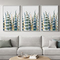 Framed Coastal Wall Art for Living Room, Large Modern Watercolor Botanical by Cuspin