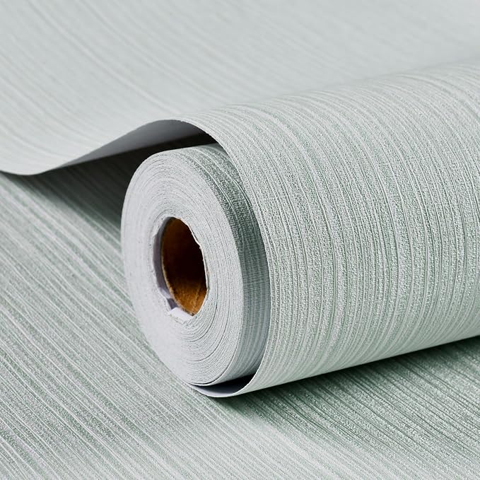 Haimin Grasscloth Wallpaper Textured 24in X 393in Fabric Contact Paper Textured by HaiminHomeDecorWallpaper
