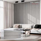 Wall!Supply Ultralight Linari Modern Grey EPS Foam Faux Wood 3D Wall Panels - Image 2