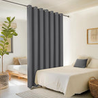 ChrisDowa Room Divider Curtain 120 Inches Long, Wide Blackout Sliding Door - Image 2